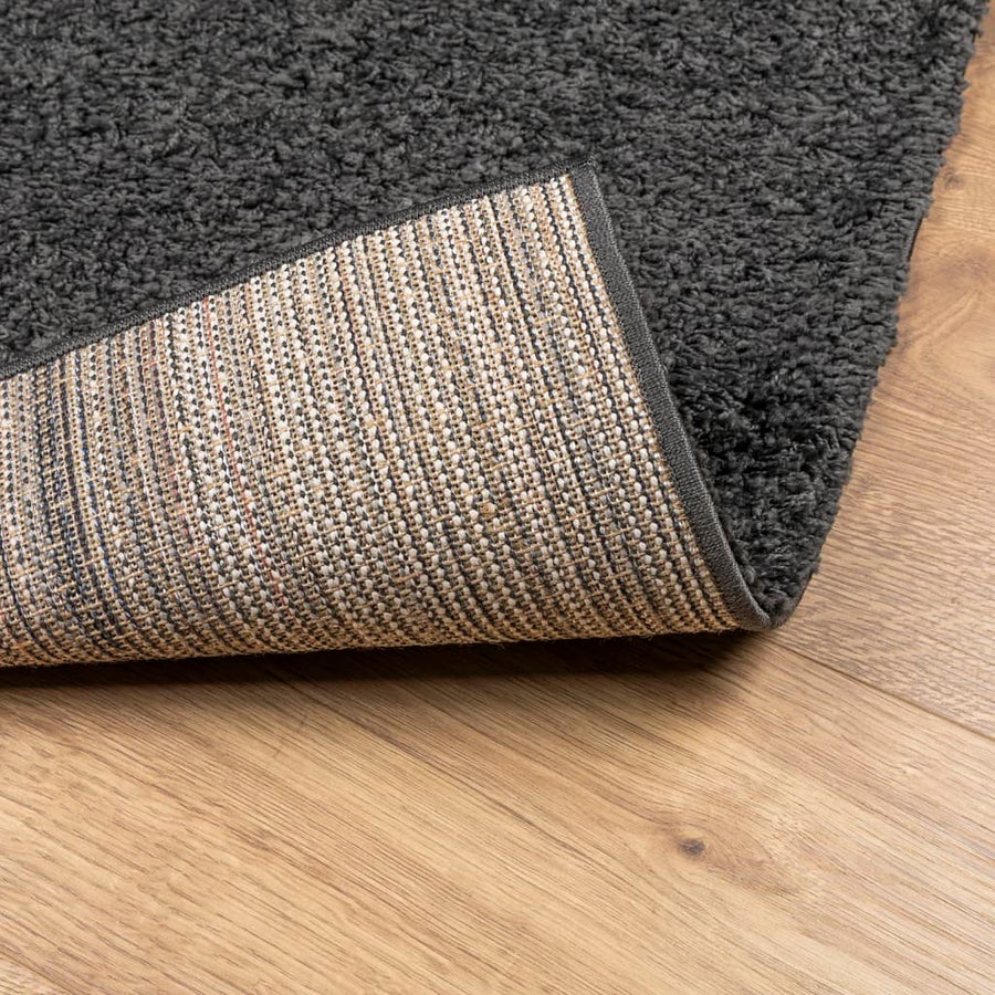 Vloerkleed PAMPLONA shaggy hoogpolig 120x170 cm antraciet