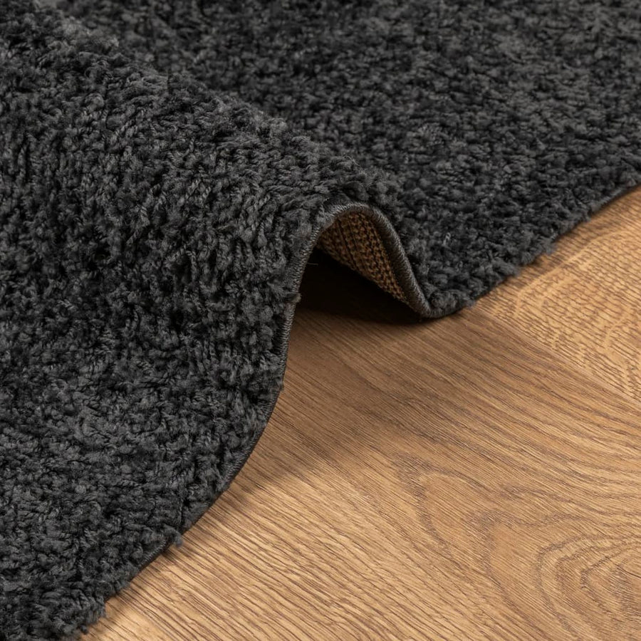 Vloerkleed PAMPLONA shaggy hoogpolig 120x170 cm antraciet