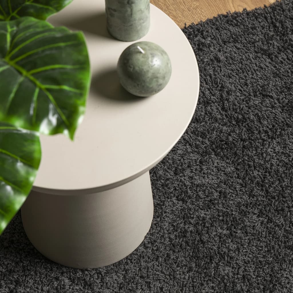 Vloerkleed PAMPLONA shaggy hoogpolig 120x170 cm antraciet