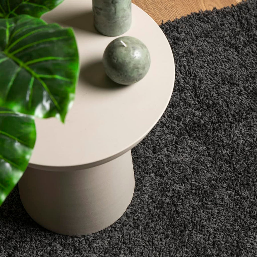 Vloerkleed PAMPLONA shaggy hoogpolig 120x170 cm antraciet