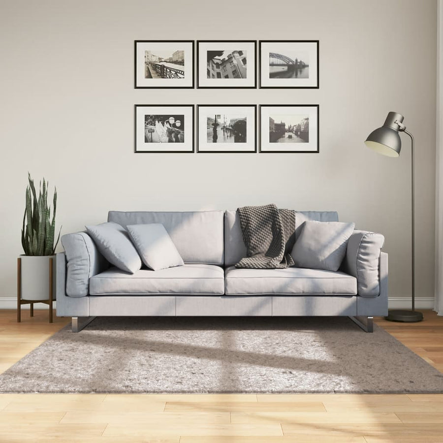 10-Delige Loungeset Met Kussens Poly Rattan Beige Blauw