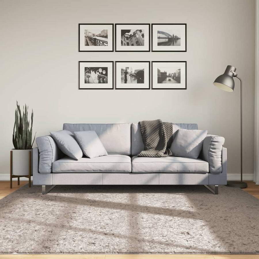 10-Delige Loungeset Met Kussens Poly Rattan Beige Blauw