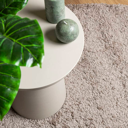 Vloerkleed Pamplona Shaggy Hoogpolig Modern Beige 200 x 280 cm