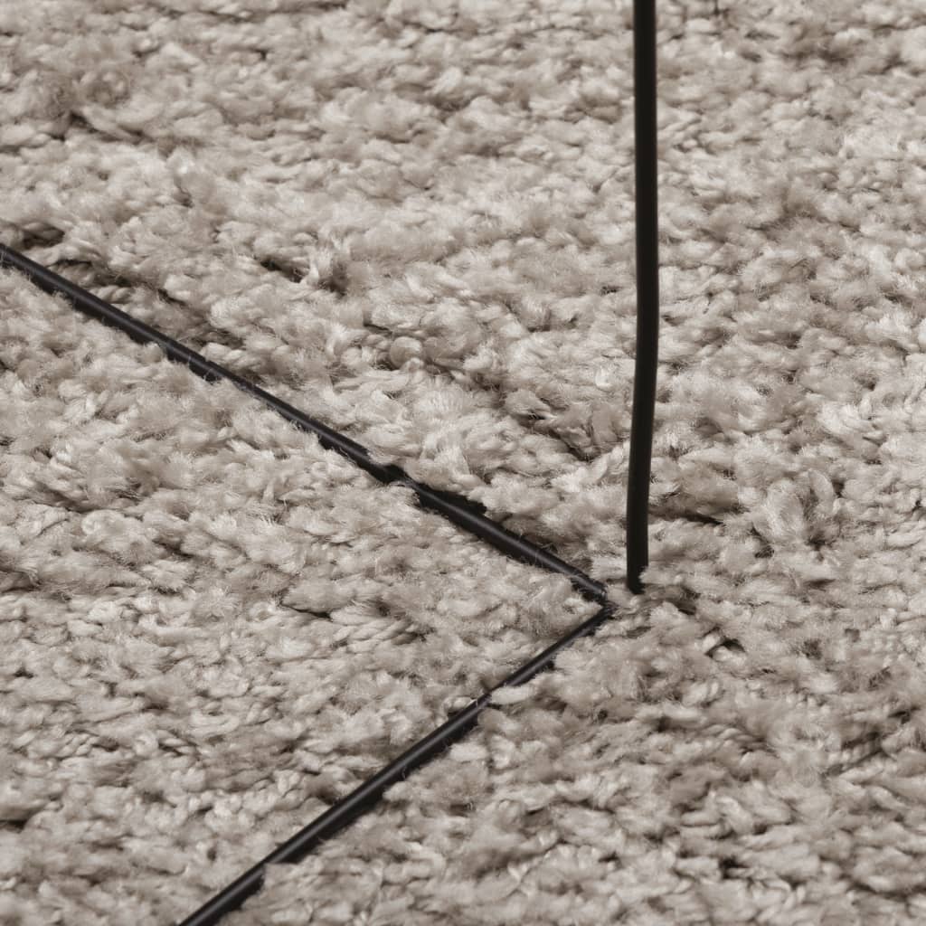 Vloerkleed Pamplona Shaggy Hoogpolig Modern Beige 200 x 280 cm
