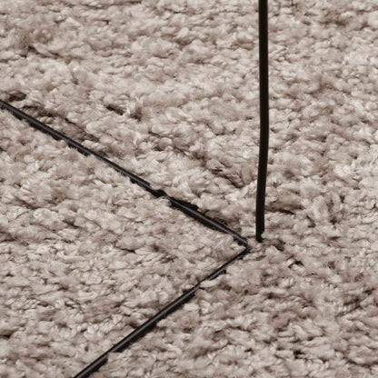 Vloerkleed Pamplona Shaggy Hoogpolig Modern Beige 200 x 280 cm