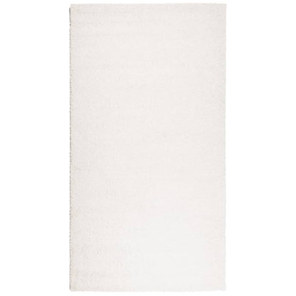 Vloerkleed Shaggy Hoogpolig Modern 60X110 Cm Crèmekleurig