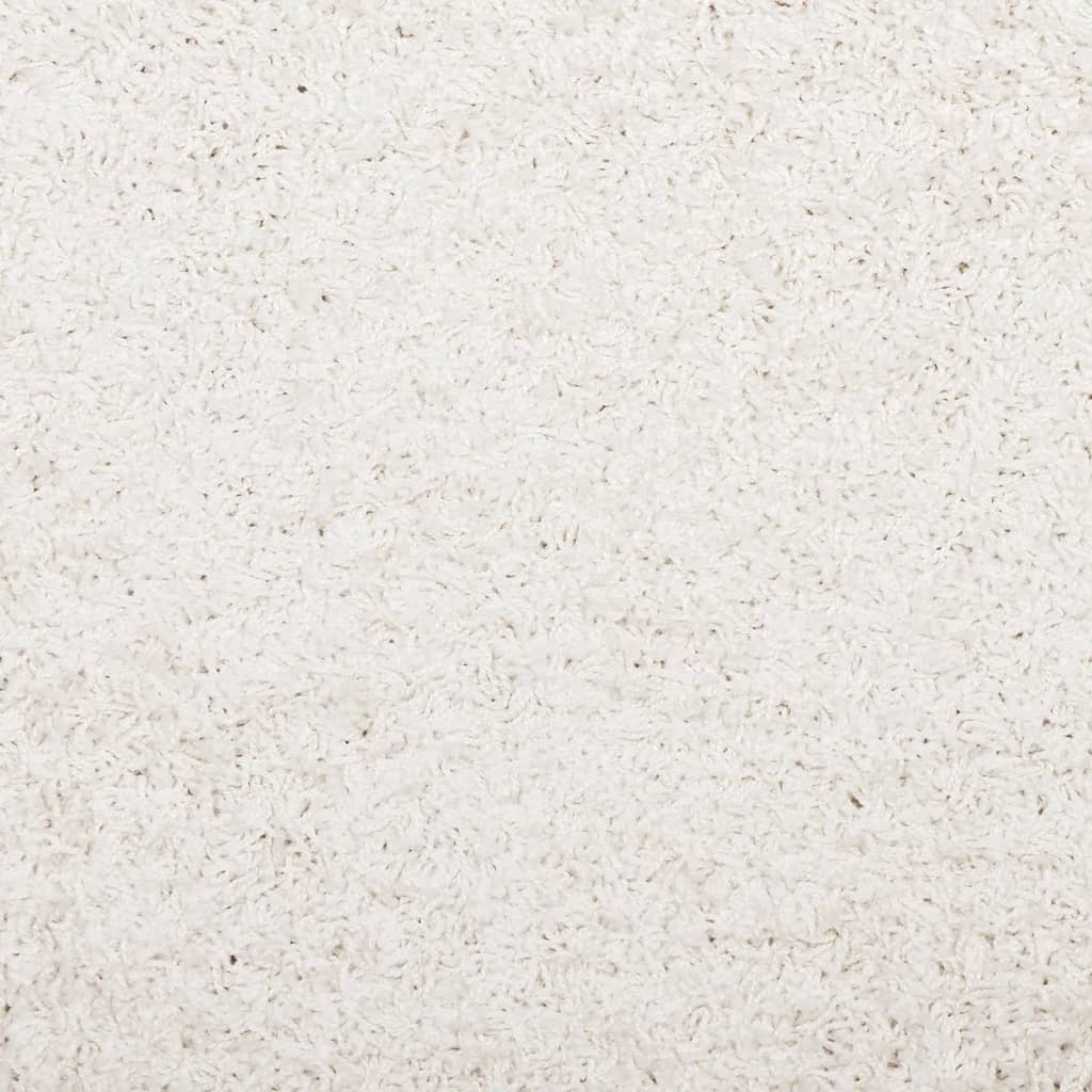 Vloerkleed Shaggy Hoogpolig Modern 60X110 Cm Crèmekleurig