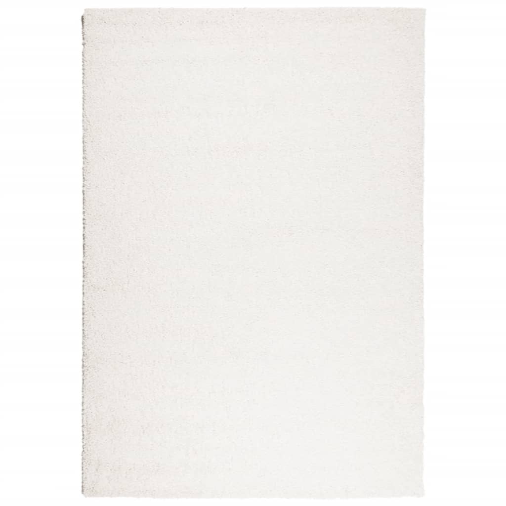 Vloerkleed Shaggy Hoogpolig Modern 120X170 Cm Crèmekleurig