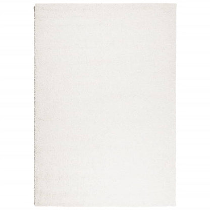 Vloerkleed Shaggy Hoogpolig Modern 120X170 Cm Crèmekleurig