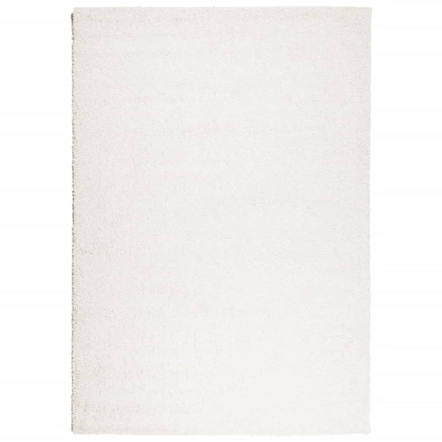 Vloerkleed Shaggy Hoogpolig Modern 120X170 Cm Crèmekleurig