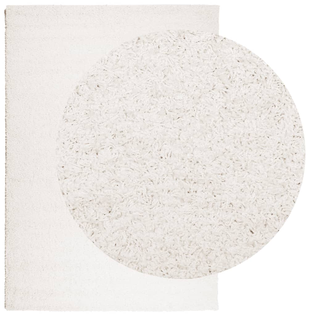 Vloerkleed Shaggy Hoogpolig Modern 120X170 Cm Crèmekleurig