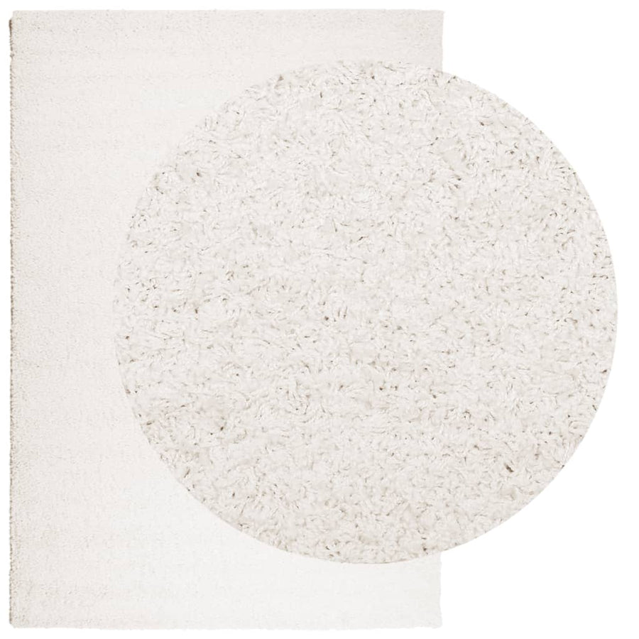 Vloerkleed Shaggy Hoogpolig Modern 120X170 Cm Crèmekleurig
