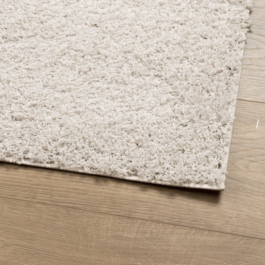 Vloerkleed Shaggy Hoogpolig Modern 120X170 Cm Crèmekleurig