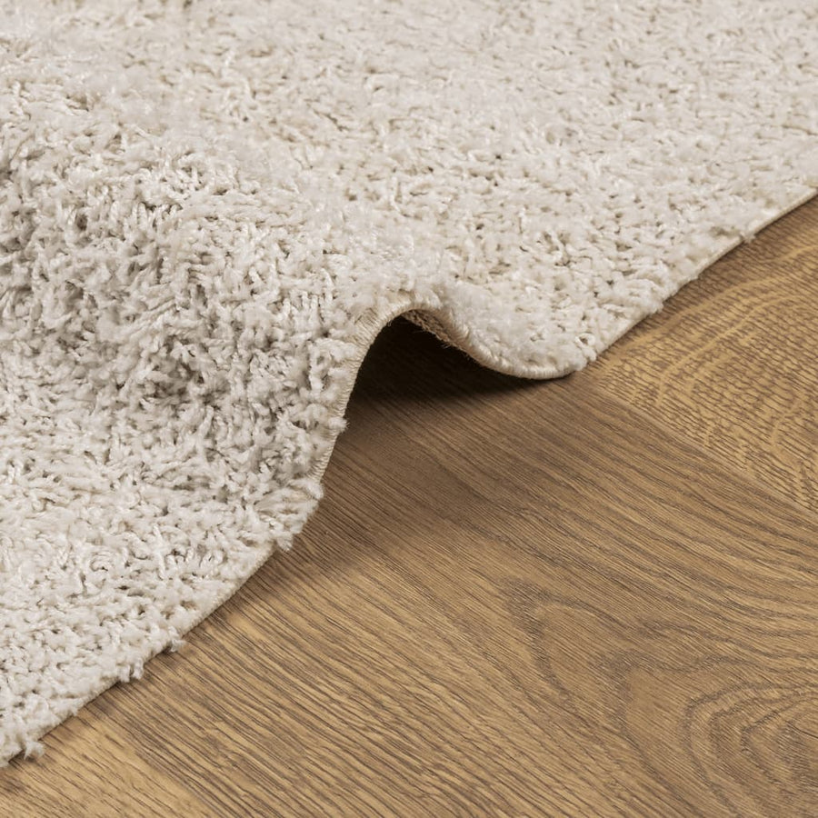 Vloerkleed Shaggy Hoogpolig Modern 120X170 Cm Crèmekleurig