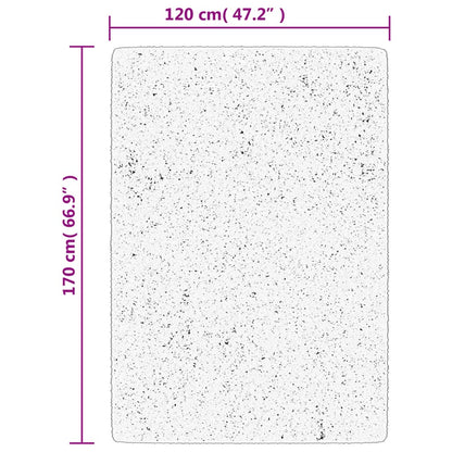 Vloerkleed Shaggy Hoogpolig Modern 120X170 Cm Crèmekleurig