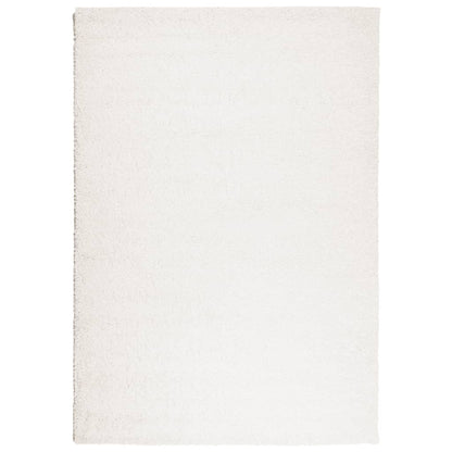 Vloerkleed Shaggy Hoogpolig Modern 140X200 Cm Crèmekleurig