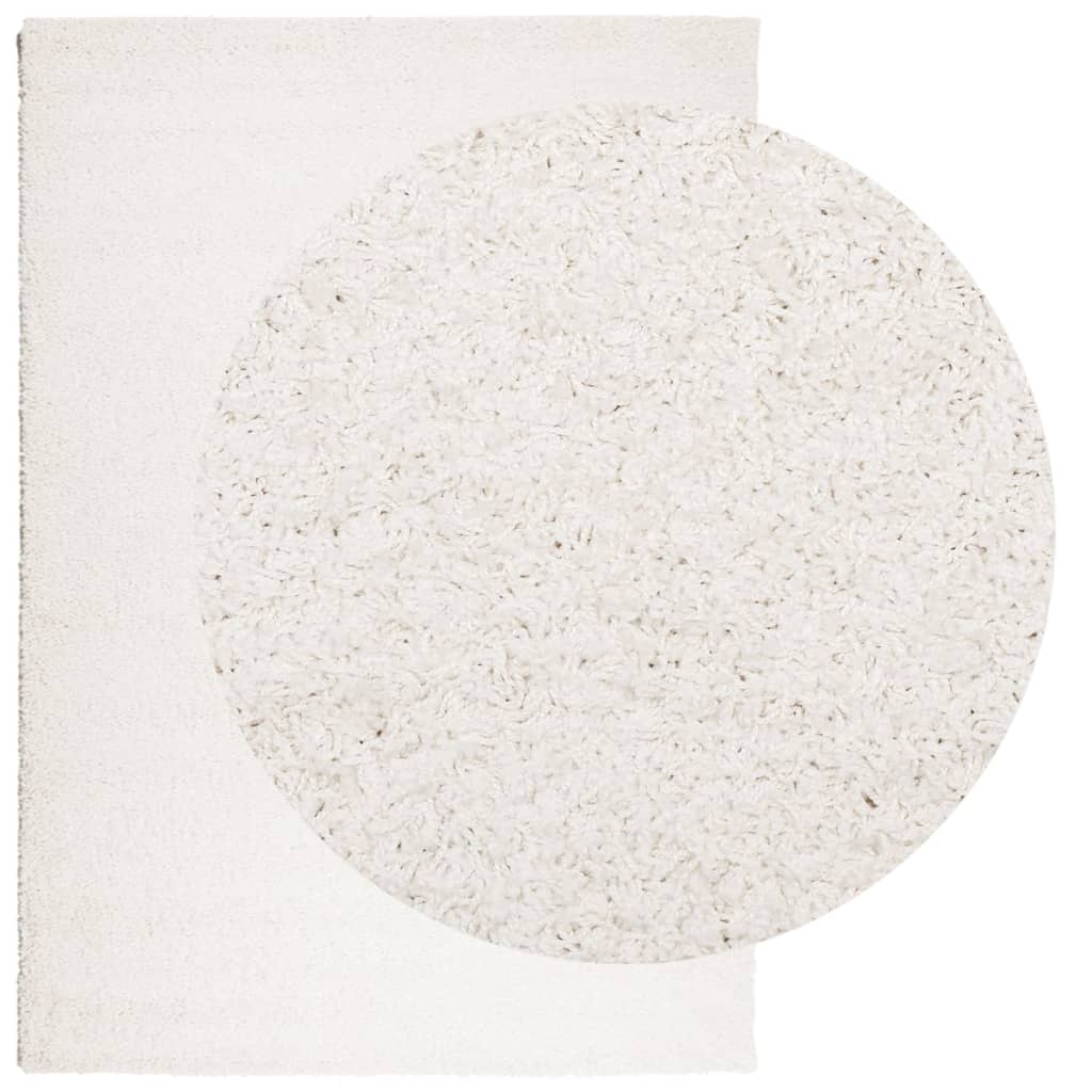 Vloerkleed Shaggy Hoogpolig Modern 140X200 Cm Crèmekleurig