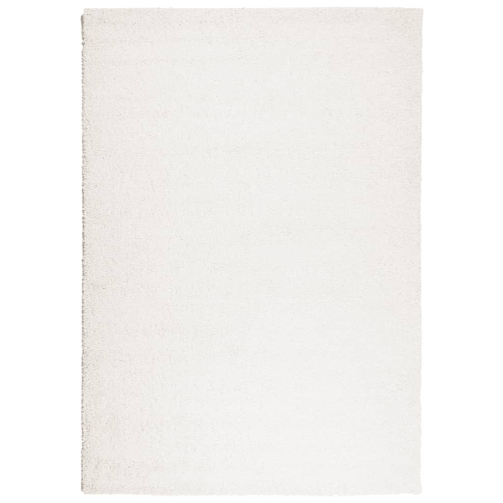 Vloerkleed PAMPLONA shaggy hoogpolig modern 160x230 cm crème