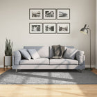 Vloerkleed shaggy hoogpolig 140x200 cm grijs