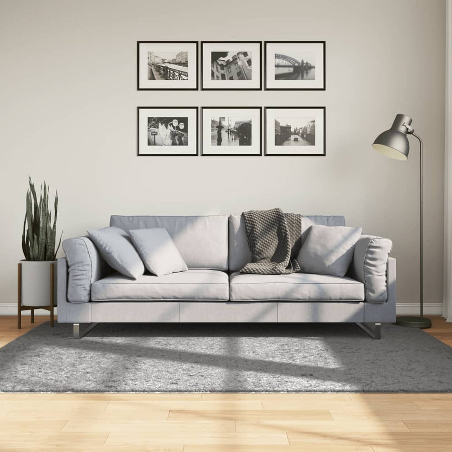 Vloerkleed Pamplona Shaggy Hoogpolig Modern 140X200 Cm Grijs