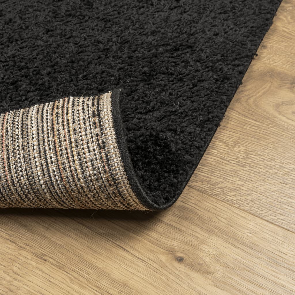 Vloerkleed Pamplona Shaggy Hoogpolig Modern 140X200 Cm Zwart