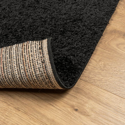 Vloerkleed Pamplona Shaggy Hoogpolig Modern 140X200 Cm Zwart