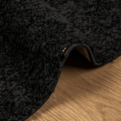 Vloerkleed Pamplona Shaggy Hoogpolig Modern 140X200 Cm Zwart
