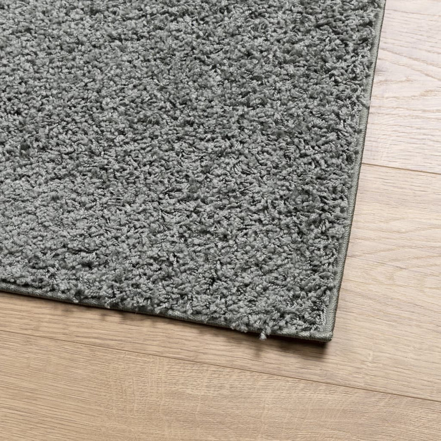 Vloerkleed Shaggy Hoogpolig Modern 80X150 Cm Groen