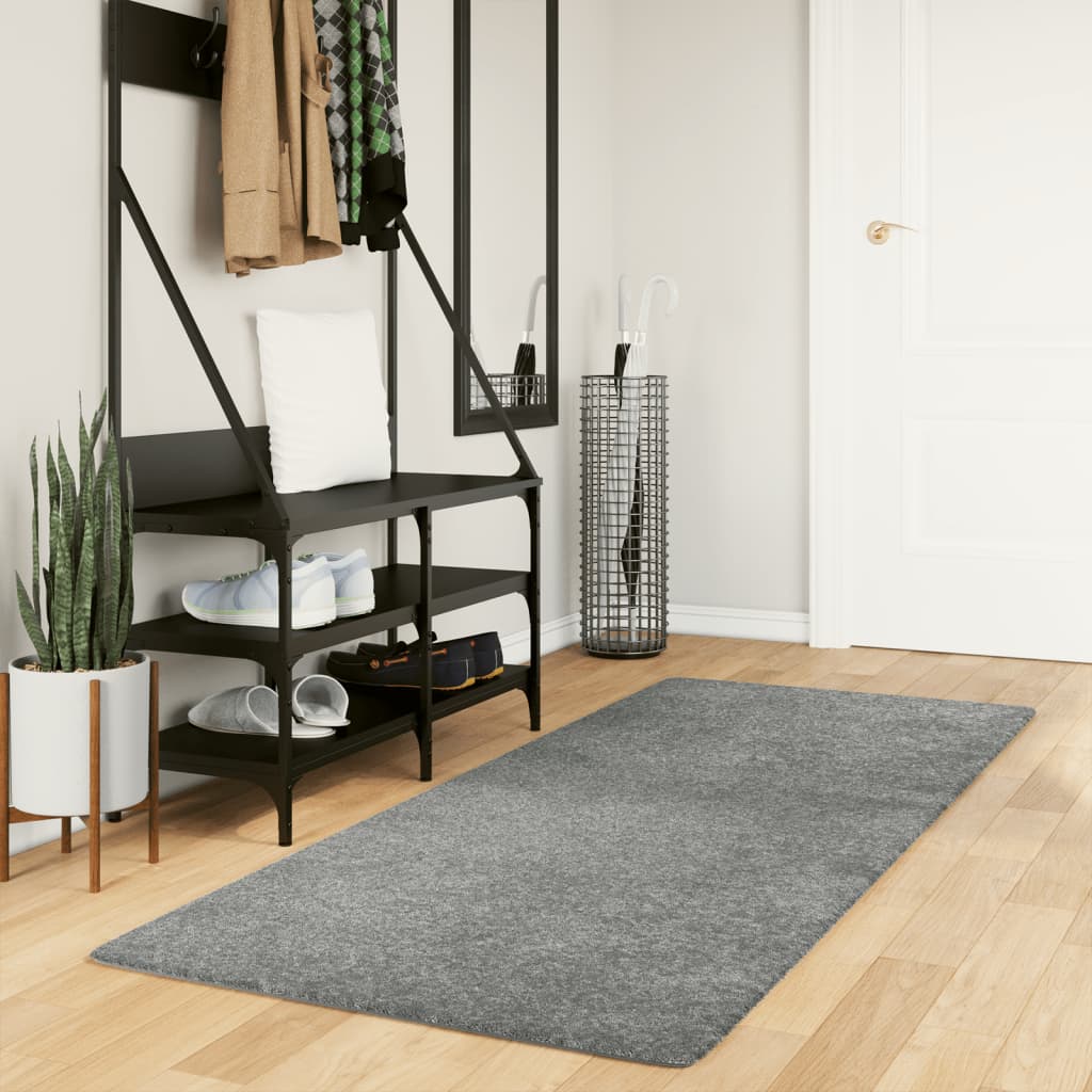 Vloerkleed Shaggy Hoogpolig Modern 80X200 Cm Groen