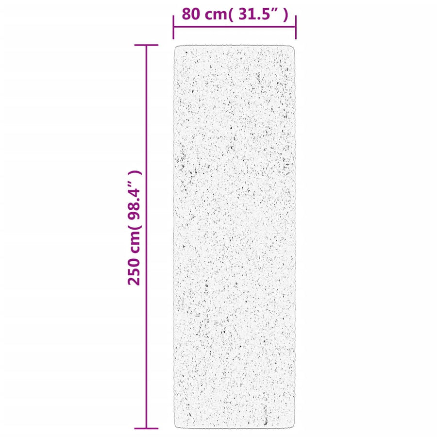 Vloerkleed shaggy hoogpolig modern 80x250 cm groen 80 x 250 cm