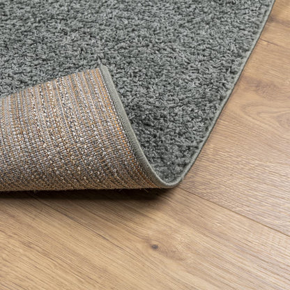 Vloerkleed Shaggy Hoogpolig Modern 140X200 Cm Groen