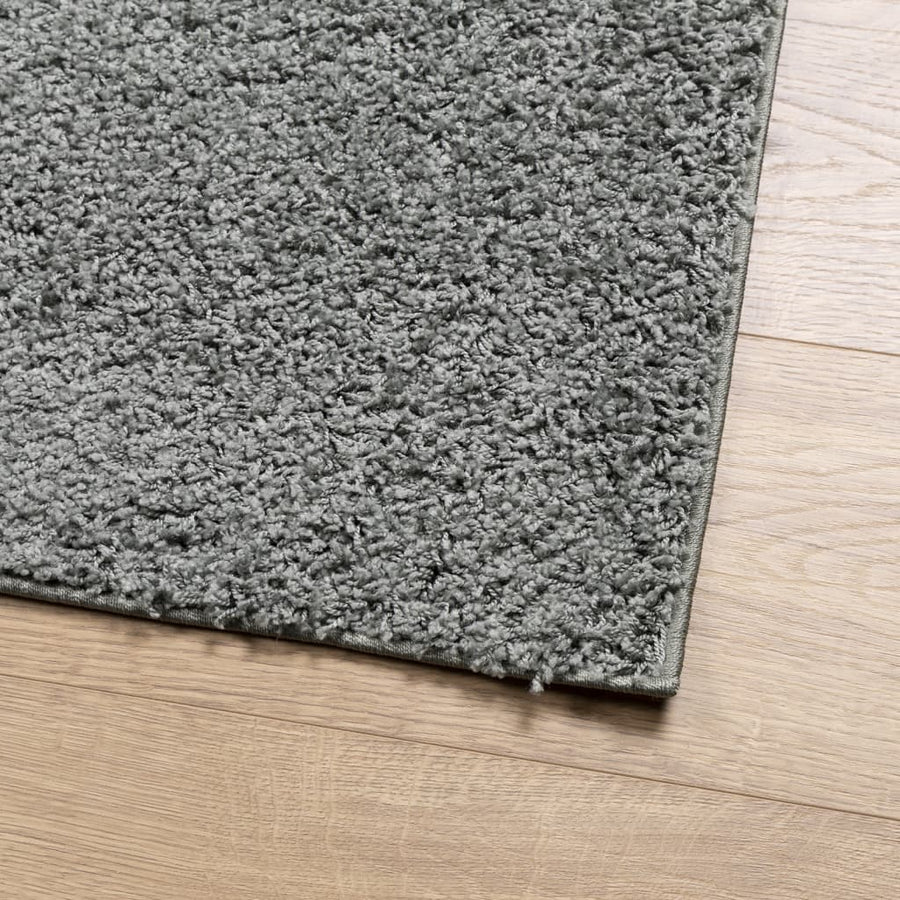 Vloerkleed Shaggy Hoogpolig Modern 160X160 Cm Groen