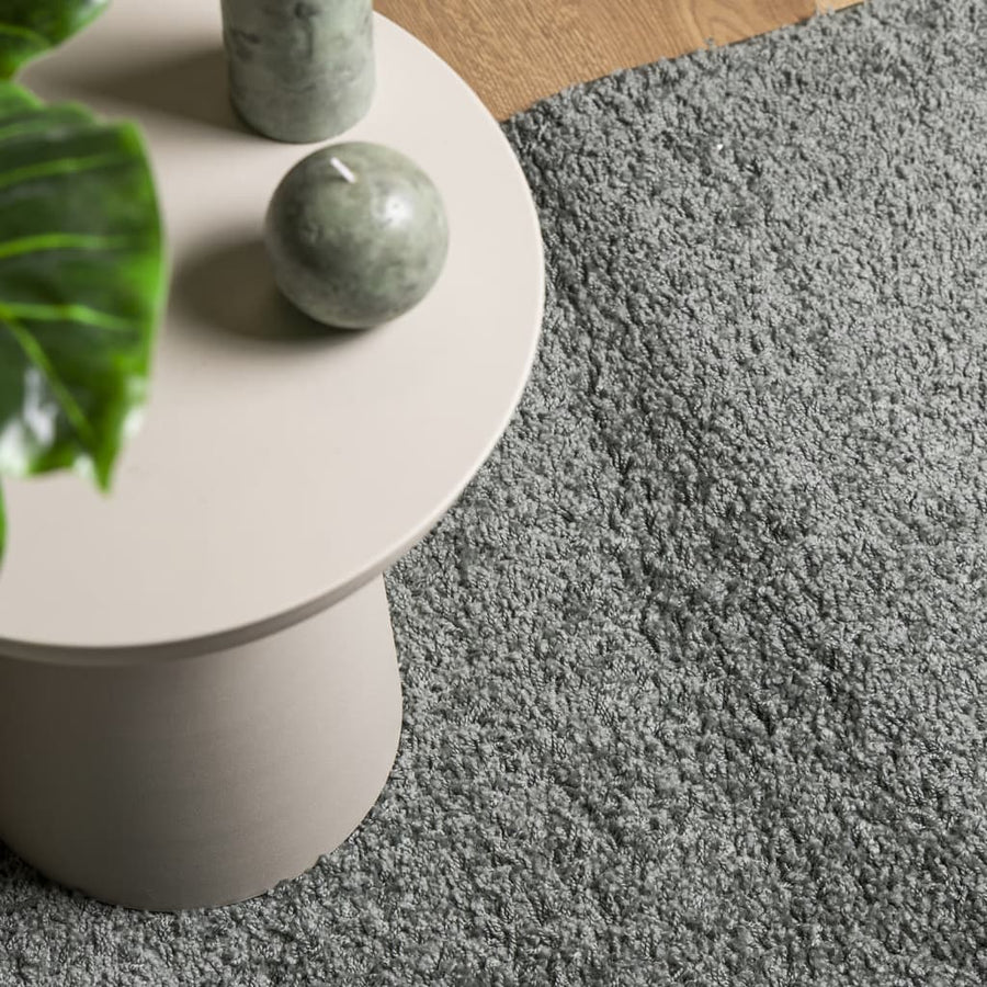 Vloerkleed Shaggy Hoogpolig Modern 160X160 Cm Groen