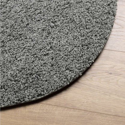 Vloerkleed Shaggy Hoogpolig Modern Ø 100 Cm Groen