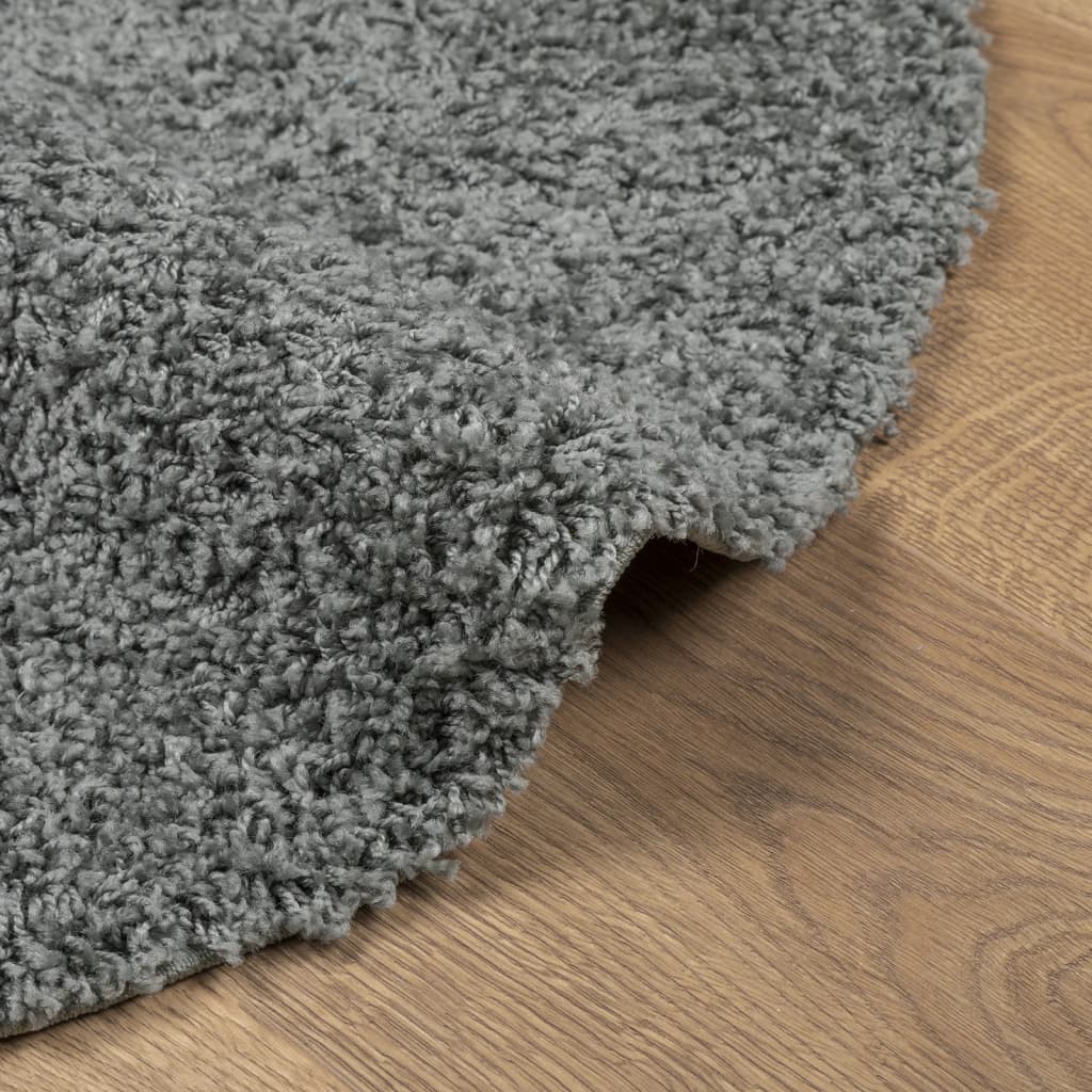 Vloerkleed Shaggy Hoogpolig Modern Ø 100 Cm Groen