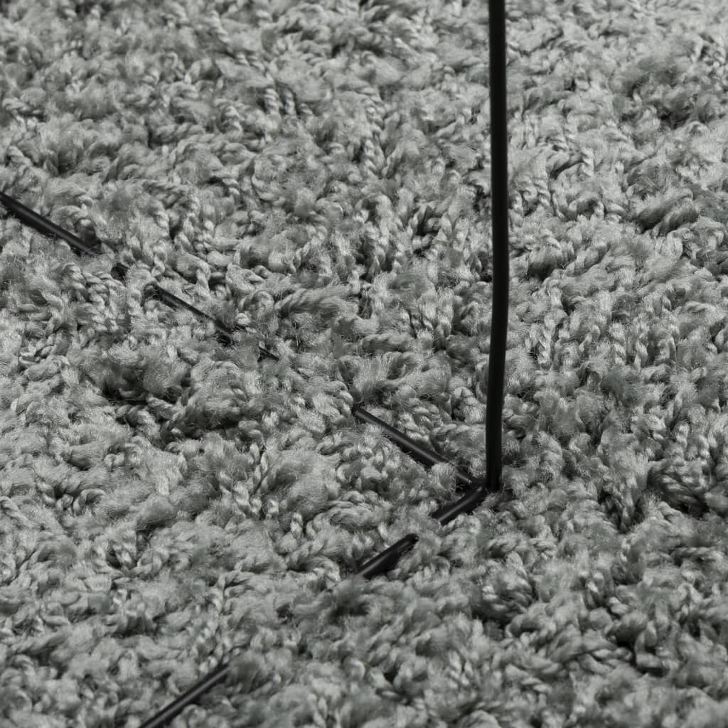 Vloerkleed Shaggy Hoogpolig Modern Ø 100 Cm Groen