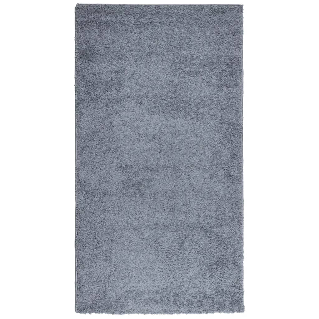 Vloerkleed Shaggy Hoogpolig Modern Blauw 80 x 150 cm