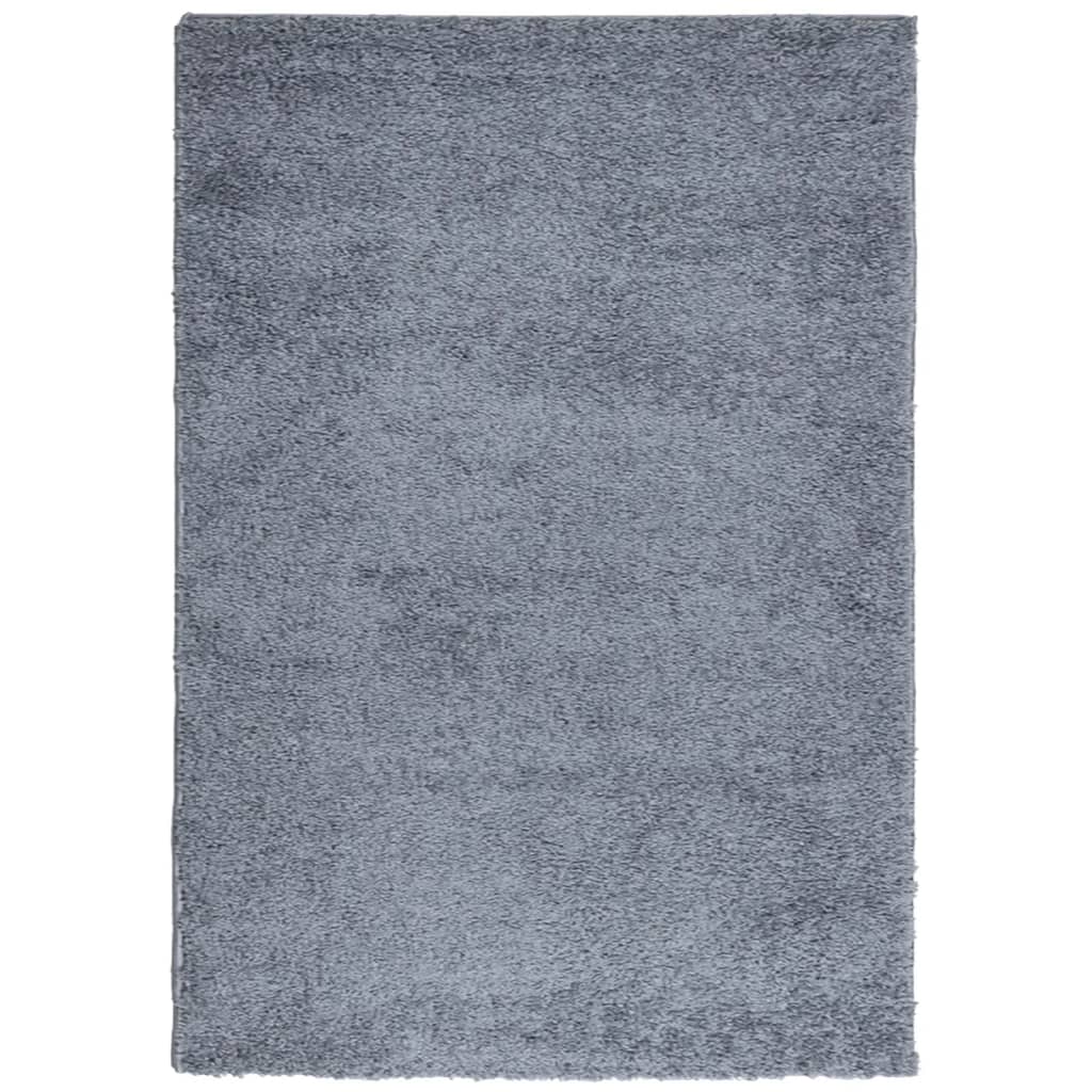 Vloerkleed Shaggy Hoogpolig Modern 140X200 Cm Blauw