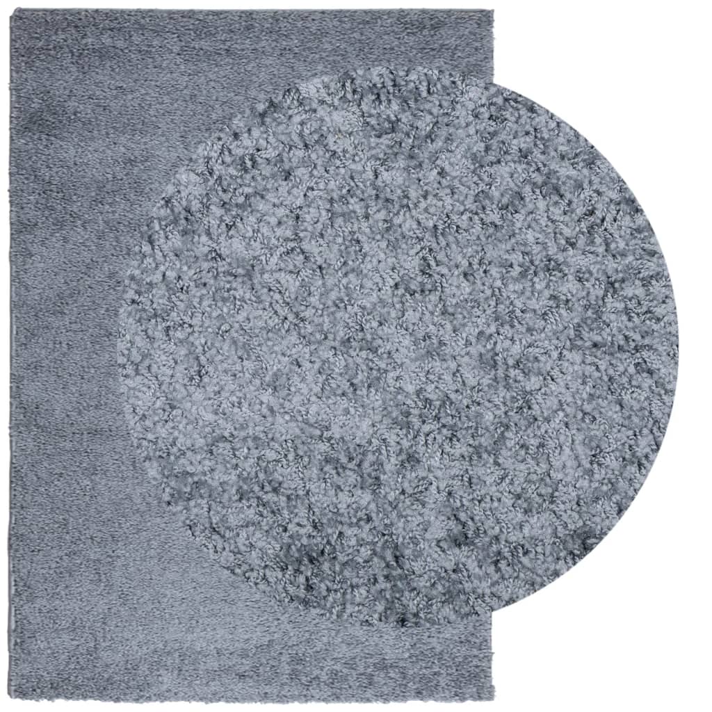 Vloerkleed Shaggy Hoogpolig Modern 140X200 Cm Blauw