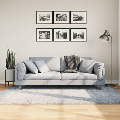 Vloerkleed Shaggy Hoogpolig Modern 140X200 Cm Blauw