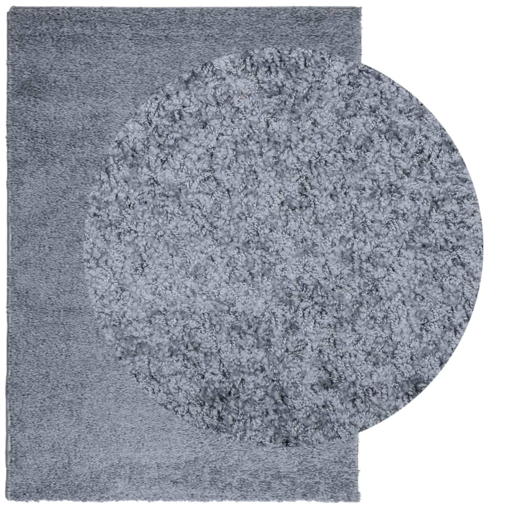 Vloerkleed Shaggy Hoogpolig Modern 240X340 Cm Blauw