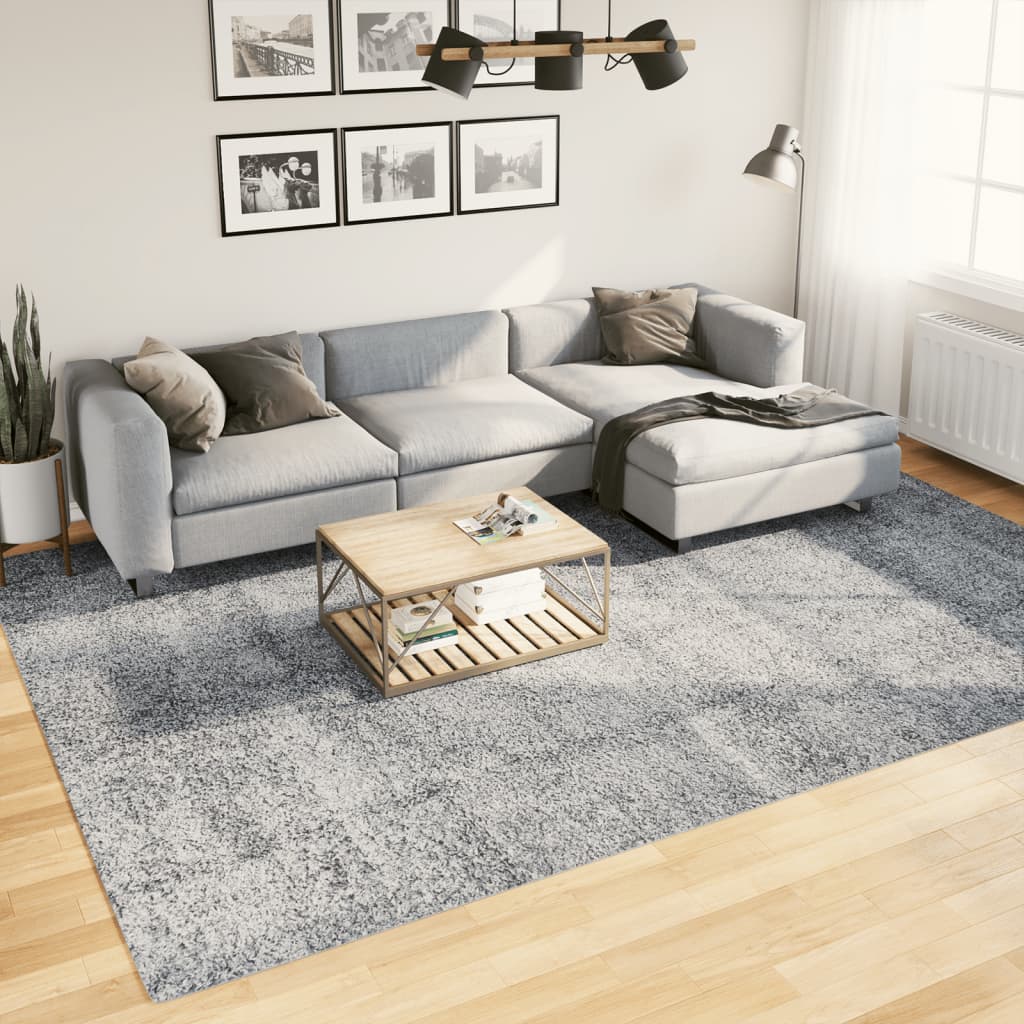 Vloerkleed Shaggy Hoogpolig Modern 240X340 Cm Blauw