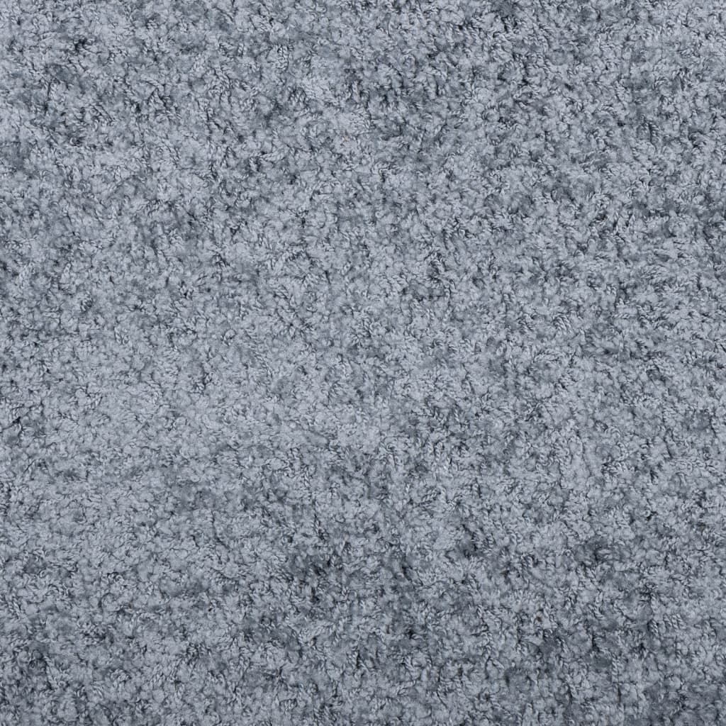 Vloerkleed Shaggy Hoogpolig Modern Ø 100 Cm Blauw