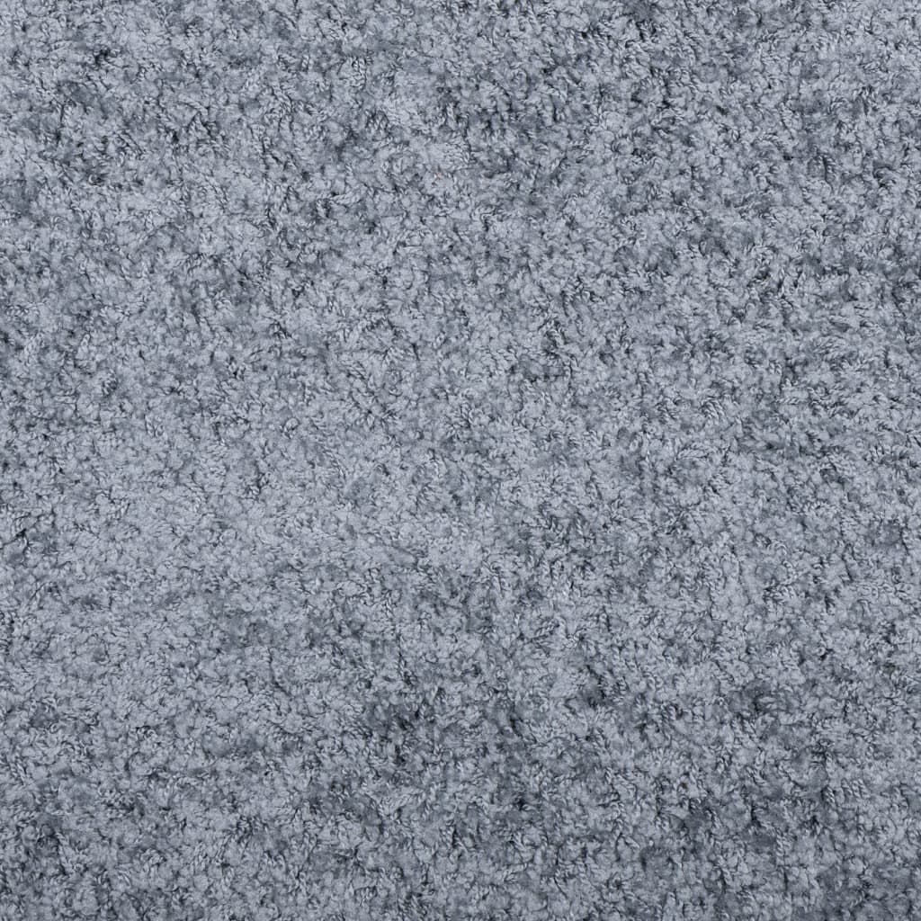 Vloerkleed Shaggy Hoogpolig Modern Ø 200 Cm Blauw