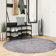 Vloerkleed shaggy rond Ø 200 cm blauw