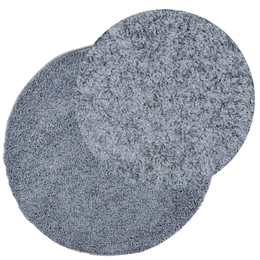 Vloerkleed Shaggy Hoogpolig Modern Ø 280 Cm Blauw