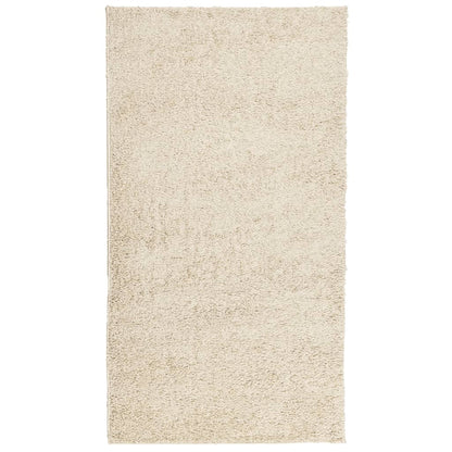 Vloerkleed Shaggy Hoogpolig Modern 60X110 Cm Goudkleurig