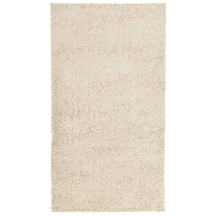 Vloerkleed Shaggy Hoogpolig Modern 60X110 Cm Goudkleurig