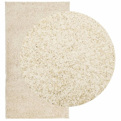 Vloerkleed Shaggy Hoogpolig Modern 60X110 Cm Goudkleurig