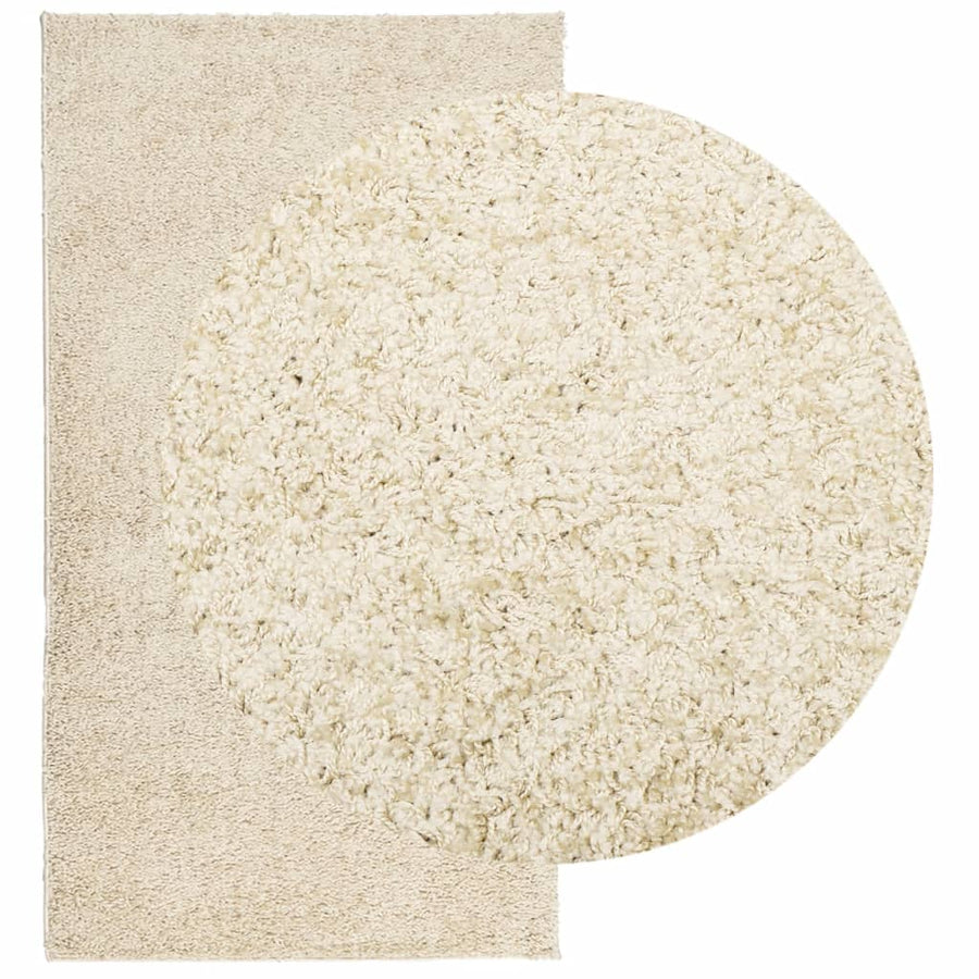 Vloerkleed Shaggy Hoogpolig Modern 60X110 Cm Goudkleurig